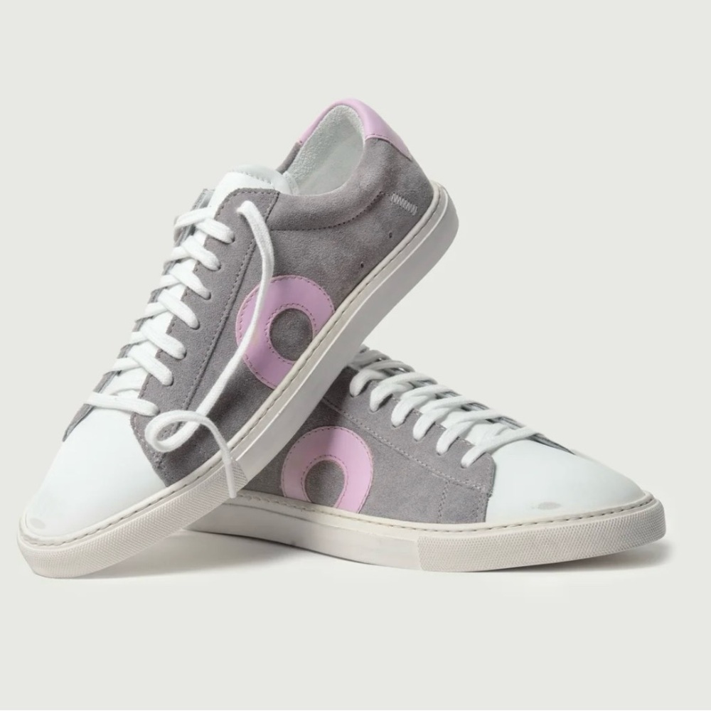 Oliver Cabell Gray and Pink Sneakers